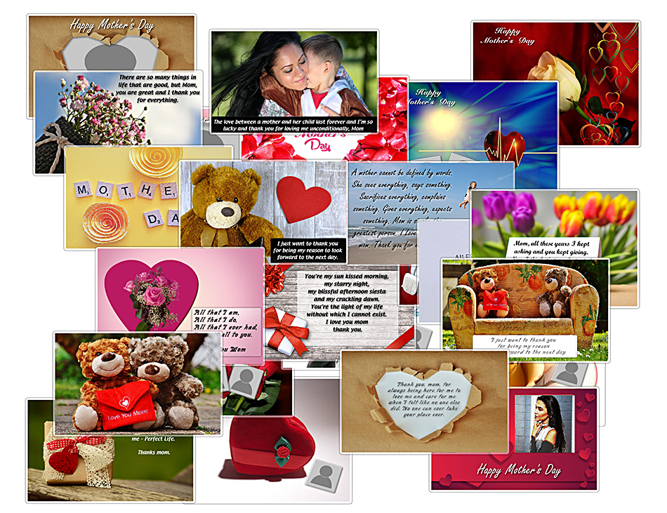 Mother's Day templates (landscape format)